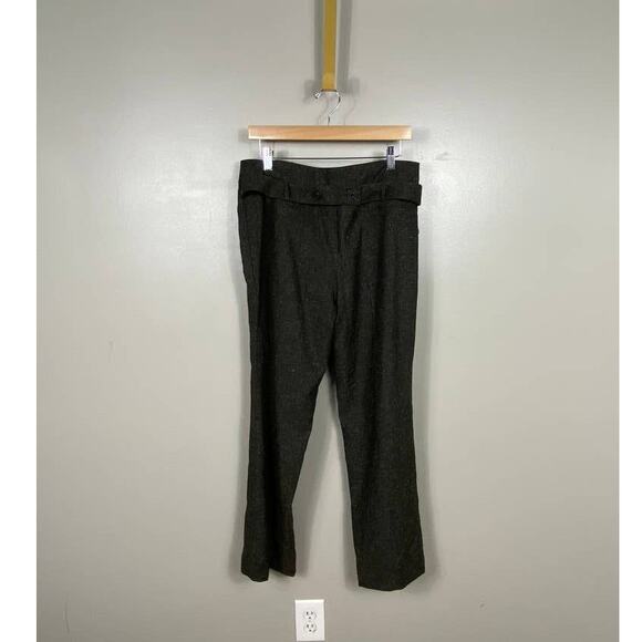 Womens ETCETERA Tweed Textured Trouser Dress Pants Wool Blend Green Size 12 - Picture 7 of 8